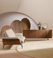 Mobilier de France Vandœuvre-lès-Nancy - PIANA Buffet façade chêne striée Promo PIANA Buffet façade chêne striée dans le catalogue Mobilier de France "Les rendez-vous du style" à Vandœuvre-lès-Nancy