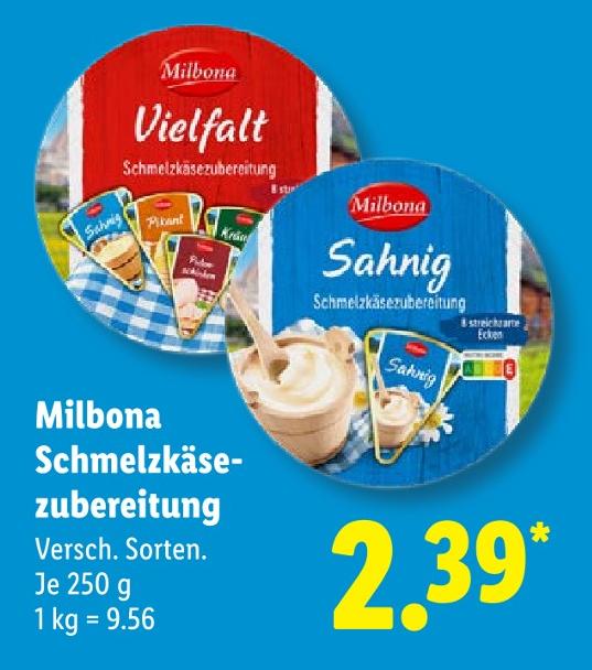 Schmelzkäsezubereitung Sahnig