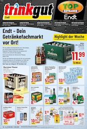 Mineralwasser im Trinkgut Prospekt in Mönchengladbach Aktueller Trinkgut Prospekt mit Mineralwasser, "Aktuelle Angebote", Seite 1