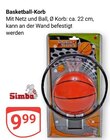 Basketball-Korb im Angebot bei GLOBUS in Oberhausen Basketball-Korb Angebote von Simba bei GLOBUS Oberhausen für 9,99 €