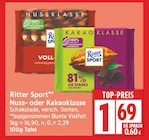 Nussklasse Schokolade von Ritter Sport für 1,69 € bei EDEKA im Angebot Nussklasse Schokolade von Ritter Sport im aktuellen EDEKA Prospekt
