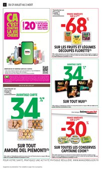 Catalogue Intermarché Super de la semaine 30, "34% EN AVANTAGE CARTE", page 2, 21/07/2026 - 02/08/2026 Prospectus Intermarché Super en cours, "34% EN AVANTAGE CARTE", page 2 sur 24