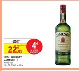 Irish Whiskey - Jameson en promo chez Intermarché Hyper Charleville-Mézières à 22,85 €