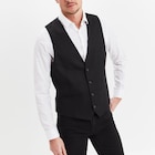 Gilet de costume droit boutonné noir homme - La Halle Gilet de costume droit boutonné noir homme à 22,99 € dans le catalogue La Halle