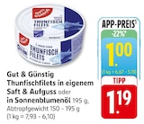 Aktuelles Thunfischfilets in eigenem Saft & Aufguss Angebot bei EDEKA in Heidelberg ab 1,00 €
