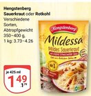 Mildessa Mildes Sauerkraut im Angebot bei GLOBUS in Neustadt Mildessa Mildes Sauerkraut Angebote von Hengstenberg bei GLOBUS Neustadt für 1,49 €