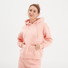 Promo Sweat hoodie molleton à capuche rose poudrée femme à 15,99 € dans le catalogue La Halle à Yvetot