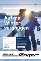 Volkswagen Prospekt "Auf ins Wintervergnügen" für Oestrich-Winkel, 1 Seite, 01.01.2025 - 28.02.2025