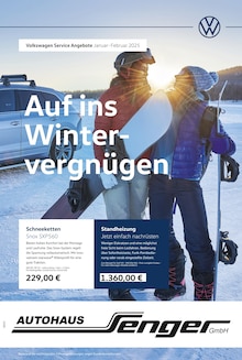 Volkswagen Prospekt Auf ins Wintervergnügen mit 1 Seite