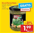 Pesto von Oro di Parma für 1,99 € bei Netto Marken-Discount im Angebot Pesto von Oro di Parma im aktuellen Netto Marken-Discount Prospekt