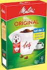 Lot de 2 boîtes de filtres à café 1x4/80 blanc - Melitta en promo chez Intermarché Super Rillieux-la-Pape à 2,64 €
