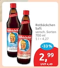 Saft von Rotbäckchen für 2,99 € bei budni im Angebot Saft von Rotbäckchen im aktuellen budni Prospekt