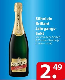 Söhnlein Brillant Jahrgangs-Sekt bei famila Nordost in Hamburg Söhnlein Brillant Jahrgangs-Sekt im Angebot bei famila Nordost Hamburg für 2,49 €