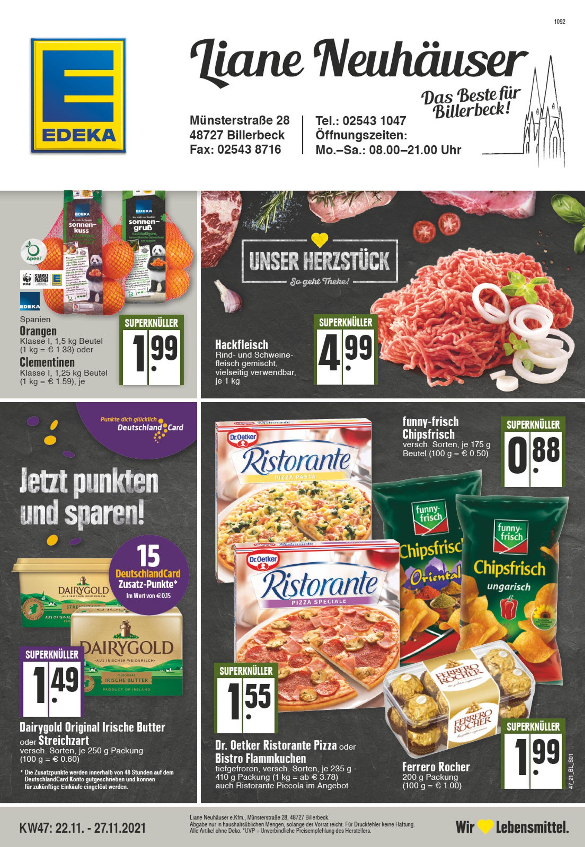 EDEKA Prospekt für Coesfeld mit 24 Seiten EDEKA Prospekt für Coesfeld: "Aktuelle Angebote", 24 Seiten, 22.11.2021 - 27.11.2021
