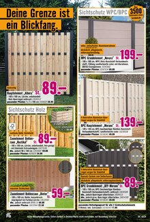 Zaun im Hornbach Prospekt "Sport? Du schleppst lieber Pflanzringe." mit 33 Seiten (Essen)