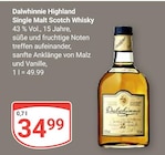 Highland Single Malt Scotch Whisky im Angebot bei GLOBUS in Leipzig Highland Single Malt Scotch Whisky Angebote von Dalwhinnie bei GLOBUS Leipzig für 34,99 €