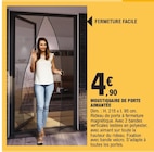 Moustiquaire de porte aimantée - E.Leclerc à Tours Moustiquaire de porte aimantée en promo chez E.Leclerc Tours à 4,90 €