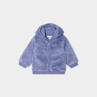 Gilet zippé effet polaire à capuche bleu lavande bébé garçon dans le catalogue La Halle