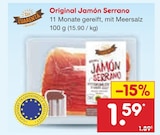 Original Jamón Serrano im Angebot bei Netto Marken-Discount in Reutlingen Original Jamón Serrano Angebote bei Netto Marken-Discount Reutlingen für 1,59 €
