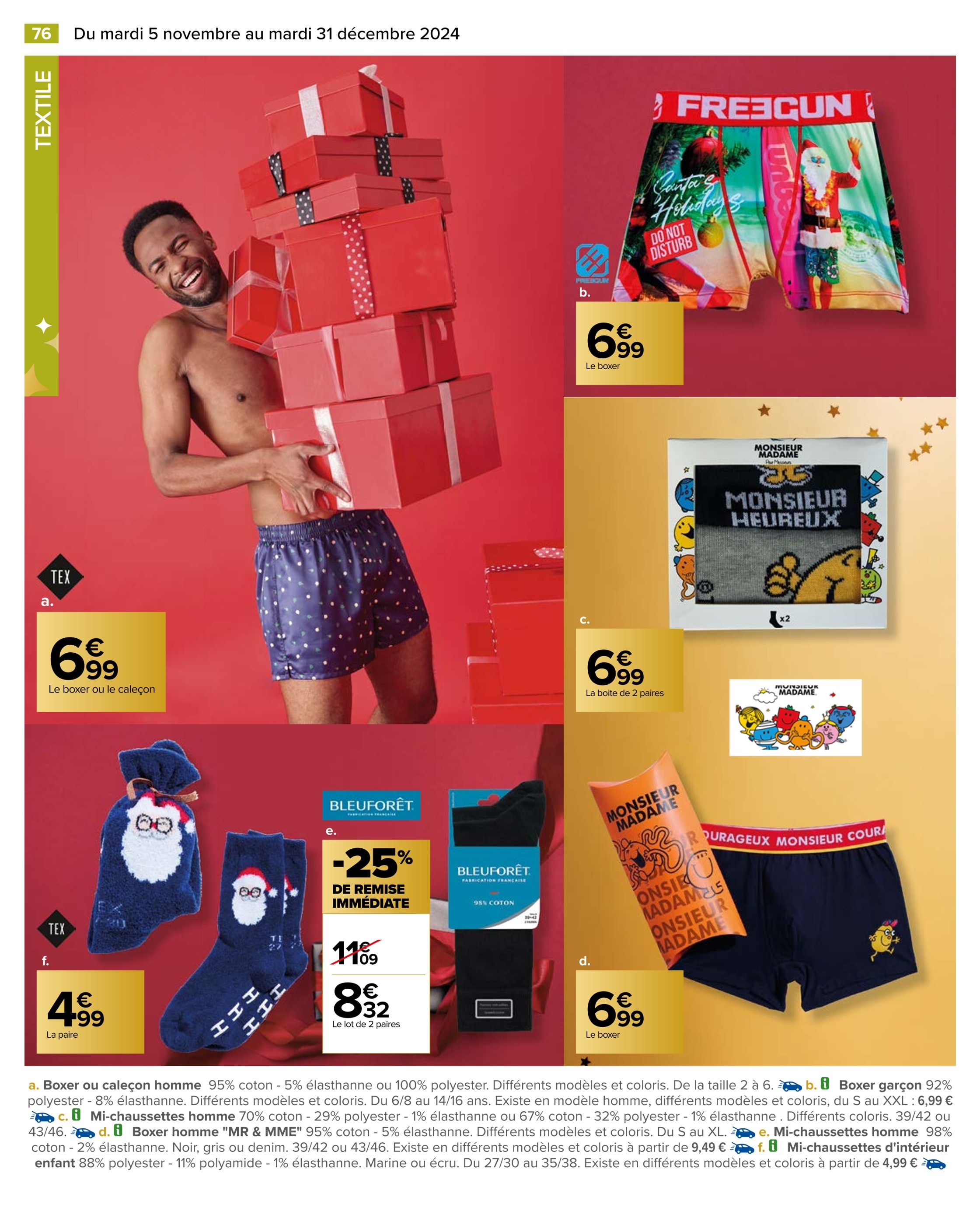 Boxer homme shops promo