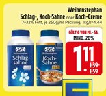 Schlagsahne bei EDEKA im Oberaudorf Prospekt für 1,11 €
