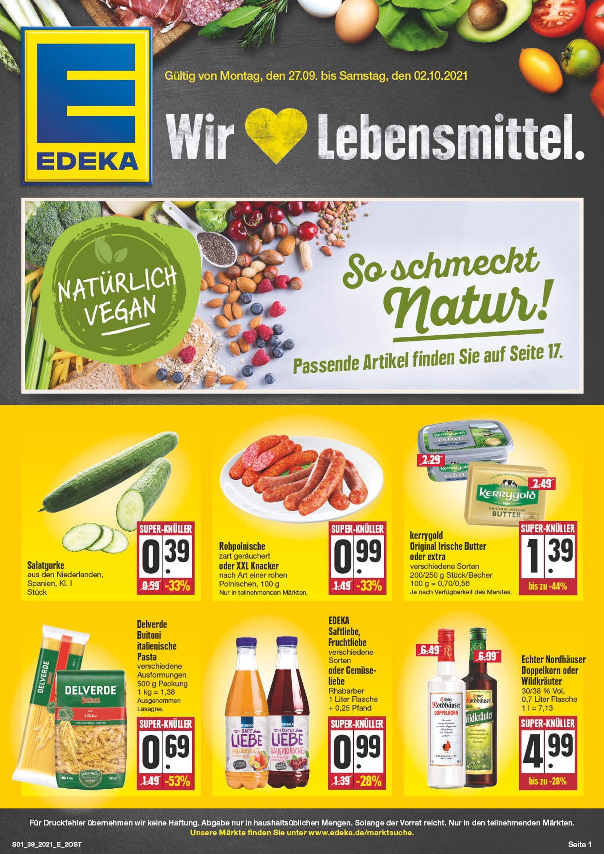 EDEKA Prospekt für Meißen mit 28 Seiten EDEKA Prospekt für Meißen: "Wir lieben Lebensmittel!", 28 Seiten, 27.09.2021 - 02.10.2021