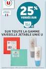 Promo 25% versés sur ma Carte U sur toute la gamme Vaisselle Jetable Unie U à  dans le catalogue Super U à Juziers