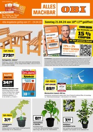 Aktueller OBI Baumärkte Prospekt für Bad Kötzting: OBI - ALLES MACHBAR mit 4} Seiten, 17.04.2024 - 24.04.2024