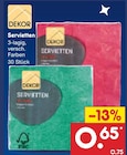 Servietten im Angebot bei Netto Marken-Discount in Leinfelden-Echterdingen Servietten Angebote von DEKOR bei Netto Marken-Discount Leinfelden-Echterdingen für 0,65 €