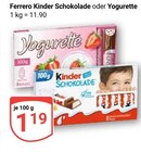 Aktuelles Kinder Schokolade Angebot bei GLOBUS in Erlangen ab 1,19 €