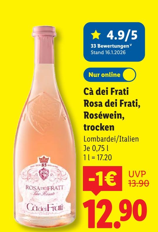 Rosa dei Frati, Roséwein, trocken