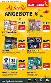 Lachs im DAS FUTTERHAUS Prospekt "AKTUELLE ANGEBOTE" mit 17 Seiten (Paderborn)