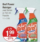 Fett im V-Markt Prospekt Power Reiniger Kalk & Schmutz von Bref im aktuellen V-Markt Prospekt für 1,99 €