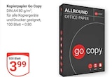 Kopierpapier Angebote von Go Copy bei GLOBUS Ludwigshafen für 3,99 €