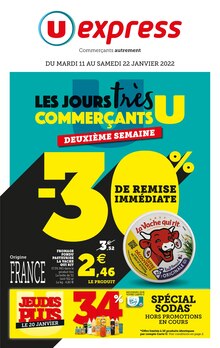 U Express Catalogue "Les jours très commerçants U", 36 pages, Saint-Étienne,  11/01/2022 - 22/01/2022