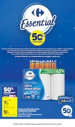Prix et réduction Essuie-Tout dans le prospectus Carrefour Market en cours Offre Essuie-Tout dans le catalogue Carrefour Market du moment à la page 12