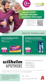 mea - meine apotheke Prospekt der KW 14 "Unsere April-Angebote" Aktueller mea - meine apotheke Prospekt "Unsere April-Angebote" Seite 1 von 4 Seiten