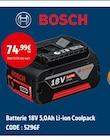 Promo Batterie 18V 5,0Ah Li-ion Coolpack à 74,99 € dans le catalogue Screwfix à Tilloy-lès-Mofflaines
