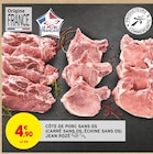 Côte de porc sans os (carré sans os, échine sans os) - Jean Rozé en promo chez Intermarché Troyes à 4,90 €