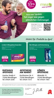 Aktueller mea - meine apotheke Prospekt "Unsere April-Angebote" für Wendlingen (Neckar) Aktueller mea - meine apotheke Prospekt für Wendlingen (Neckar) mit Seiten