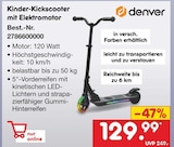 Kinder-Kickscooter mit Elektromotor bei Netto Marken-Discount im Borken Prospekt für 129,99 €