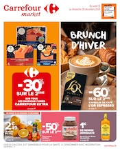 Prospectus Supermarchés Carrefour Market en cours à Trélissac et alentours, "BRUNCH D’HIVER", 44 pages, 15/12/2025 - 28/12/2025 Catalogue Supermarchés Carrefour Market en cours à Trélissac et alentours, "BRUNCH D’HIVER", 44 pages, 15/12/2025 - 28/12/2025