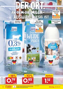 Milch im Netto Marken-Discount Prospekt "Aktuelle Angebote" mit 51 Seiten (Dresden)