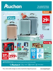 Prospectus Auchan Hypermarché à Nancy, "Le catalogue de vos vacances d'hiver", 24 pages de promos valables du 16/02/2024 au 04/03/2024