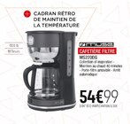 CAFETIÈRE FILTRE - MUSE - Extra à Grenoble CAFETIÈRE FILTRE - MUSE en promo chez Extra Grenoble à 54,99 €