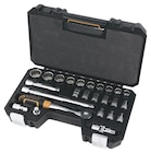 Coffret à douilles 1/2" - 25 pièces en promo chez Brico Dépôt Coffret à douilles 1/2" - 25 pièces dans le catalogue Brico Dépôt