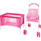 Poussette et lit de poupée Dolly Star - Dolly Star en promo chez Action Douai à 9,95 €