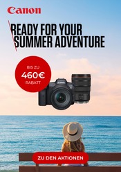 Canon Elektromarkt Prospekt der aktuellen Woche mit 1 Seite, gültig von 06.06.2025 bis 31.08.2025, in Gundelfingen und Umgebung Aktueller Canon Elektromarkt Prospekt in Gundelfingen und Umgebung, "Ready for your summer adventure" mit 1 Seite, 06.06.2025 - 31.08.2025