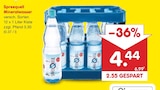 Netto Marken-Discount Spreenhagen - Mineralwasser Angebot im Prospekt Mineralwasser bei Netto Marken-Discount im Spreenhagen Prospekt für 4,44 €