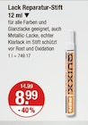 Lack Reparatur-Stift von QUIXX im aktuellen V-Markt Prospekt für 8,99 €